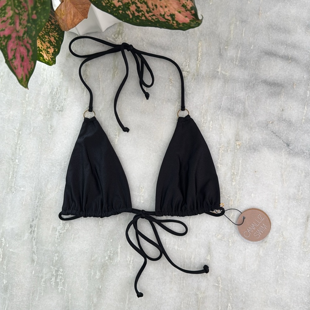 CANALUZ SWIM Isla Slide Top in Black